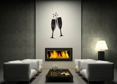 Samolepka na ze 120 x 100 cm vzor n82767646 - Two Glasses of Champagne Silhouette Vector Illustration