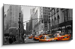 Obraz 1D panorama - 120 x 50 cm F_AB15231811 - Taxies in Manhattan