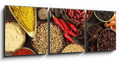 Obraz 3D tdln - 150 x 50 cm F_BM41546678 - Spices and herbs