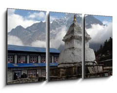 Obraz 3D tdln - 90 x 50 cm F_BS6123816 - Stupa with Om Ma Ne Pad Me Hum stones