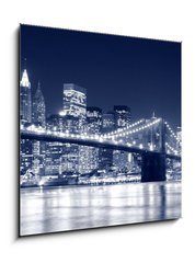 Obraz 1D - 50 x 50 cm F_F14883546 - Brooklyn Bridge and Manhattan skyline At Night, New York City