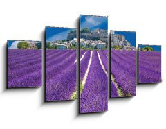 Obraz 5D ptidln - 125 x 70 cm F_GS43444999 - Lavande en Provence, village proven al en France
