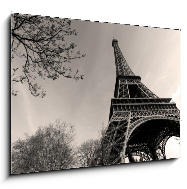 Obraz do bytu Eiffelova věž v černobílé