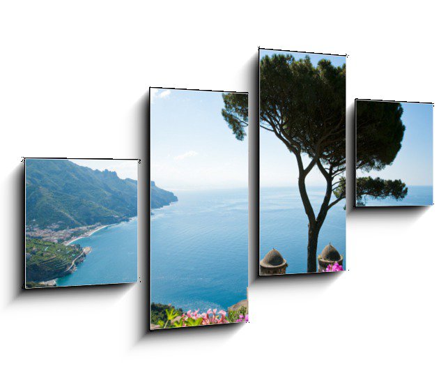 Obraz na stěnu Moře a pobřeží Amalfi, Itálie