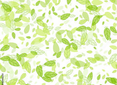Fototapeta plátno 160 x 116, 100440261 - seamless background with green leaves - bezešvé pozadí se zelenými listy
