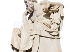 Fototapeta200 x 144  Socrates Statue at the Academy of Athens Isolated on White, 200 x 144 cm