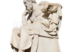 Samolepka flie 270 x 200, 100447909 - Socrates Statue at the Academy of Athens Isolated on White - Socha Sokrates na akademii v Athnch izolovanch na blm