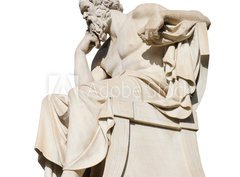 Fototapeta pltno 330 x 244, 100447909 - Socrates Statue at the Academy of Athens Isolated on White - Socha Sokrates na akademii v Athnch izolovanch na blm