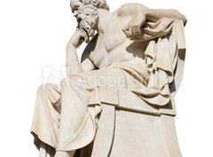 Fototapeta papr 360 x 266, 100447909 - Socrates Statue at the Academy of Athens Isolated on White - Socha Sokrates na akademii v Athnch izolovanch na blm