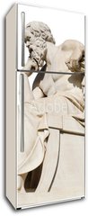 Samolepka na lednici fólie 80 x 200, 100447909 - Socrates Statue at the Academy of Athens Isolated on White - Socha Sokrates na akademii v Athénách izolovaných na bílém