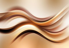 Fototapeta174 x 120  Abstract Gold Wave Design Background, 174 x 120 cm