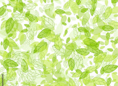 Fototapeta papr 160 x 116, 100698085 - seamless background with green leaves