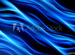 Samolepka flie 100 x 73, 100723342 - Art Abstract Blue Glow Wave Design Background - Umn abstraktn modr ze vlny pozad nvrhu