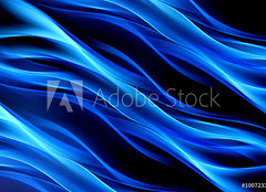 Fototapeta plátno 160 x 116, 100723342 - Art Abstract Blue Glow Wave Design Background - Umění abstraktní modré záře vlny pozadí návrhu