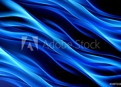 Samolepka flie 200 x 144, 100723342 - Art Abstract Blue Glow Wave Design Background