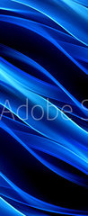 Samolepka na dveře fólie 90 x 220, 100723342 - Art Abstract Blue Glow Wave Design Background - Umění abstraktní modré záře vlny pozadí návrhu