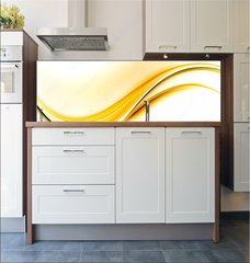 Fototapeta do kuchyn flie 180 x 60, 100723495 - Awesome Abstract Yellow Wave Design