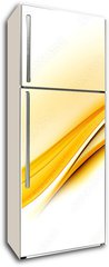 Samolepka na lednici fólie 80 x 200, 100723495 - Awesome Abstract Yellow Wave Design - Úžasný abstraktní design žluté vlny