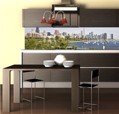 Fototapeta do kuchyně fólie 260 x 60, 10087749 - Panorama of Chicago and Lake Michigan - Panorama Chicago a Michiganské jezero