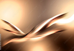 Samolepka flie 145 x 100, 101221018 - Abstract beautiful motion gold fractal like a bird background.Modern bright digital illustration.