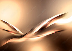 Samolepka flie 200 x 144, 101221018 - Abstract beautiful motion gold fractal like a bird background.Modern bright digital illustration.