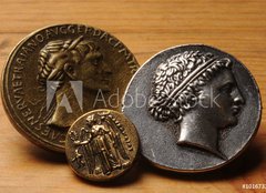 Fototapeta pltno 240 x 174, 101673330 - Sesterzio Estatero Sestertius Stater Statere Numismatica Sesterce Tetradracma  Sestercio coin Sesterz Numismatics ancient  rome  greek  starter 