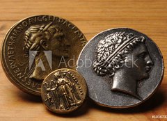 Fototapeta254 x 184  Sesterzio Estatero Sestertius Stater Statere Numismatica Sesterce Tetradracma Sestercio coin Sesterz Numismatics ancient rome greek starter , 254 x 184 cm