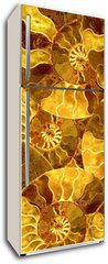 Samolepka na lednici flie 80 x 200  ammonite nautilus sea shell fossil background, 80 x 200 cm