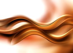 Samolepka flie 200 x 144, 102386676 - Abstract Gold Brown Wave Design Background
