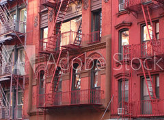 Samolepka fólie 100 x 73, 103342306 - New York City / Fire escape - New York City / Požární únik