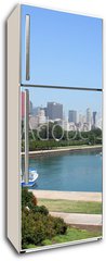 Samolepka na lednici flie 80 x 200  chicago skyline and grant park marina, 80 x 200 cm