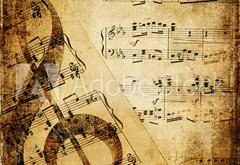 Samolepka flie 145 x 100, 10573828 - vintage musical background