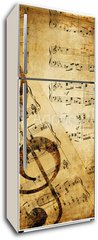 Samolepka na lednici flie 80 x 200, 10573828 - vintage musical background