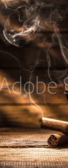 Samolepka na dvee flie 90 x 220, 105845234 - Whiskey with smoking cigar
