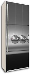 Samolepka na lednici flie 80 x 200  Metallic Balls Mechanism, 80 x 200 cm