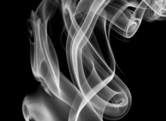 Samolepka flie 100 x 73, 107367983 - Smoke abstract, isolated on black background. - Kou abstraktn, izolovanch na ernm pozad.