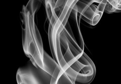 Fototapeta vliesov 145 x 100, 107367983 - Smoke abstract, isolated on black background.