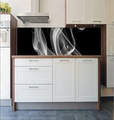 Fototapeta do kuchyn flie 180 x 60  Smoke abstract, isolated on black background., 180 x 60 cm
