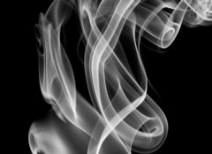 Fototapeta254 x 184  Smoke abstract, isolated on black background., 254 x 184 cm