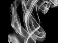 Fototapeta360 x 266  Smoke abstract, isolated on black background., 360 x 266 cm