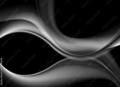 Samolepka fólie 200 x 144, 107540596 - Dark abstract monochrome smooth waves background - Tmavé abstraktní monochromatické hladké vlny pozadí