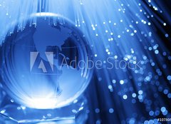 Fototapeta pltno 240 x 174, 10780575 - Earth   fiber optics - Optick vlkna ze zem