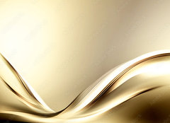 Fototapeta plátno 160 x 116, 109609788 - Fractal Abstract Gold Wave Design Background - Pozadí návrhu fraktální abstraktní zlaté vlny