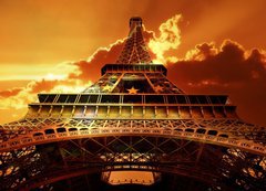 Samolepka flie 200 x 144, 11105750 - Eiffel tower on sunset - Eiffelova v pi zpadu slunce