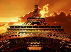Fototapeta360 x 266  Eiffel tower on sunset, 360 x 266 cm