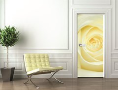 Samolepka na dvee flie 90 x 220  rose blanche, 90 x 220 cm