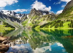 Fototapeta plátno 160 x 116, 11281080 - Mountain lake - Horské jezero