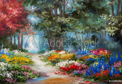Fototapeta plátno 174 x 120, 113563503 - Oil painting landscape - Olejomalba krajina