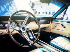 Fototapeta pltno 330 x 244, 113885673 - Inside view of classic american car.
