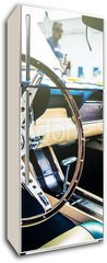 Samolepka na lednici flie 80 x 200, 113885673 - Inside view of classic american car.